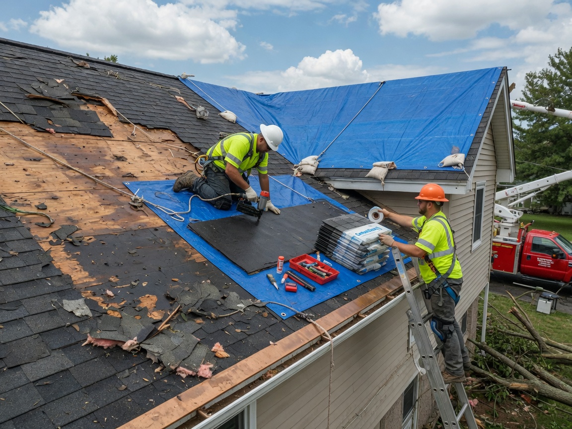 Storm damage repair services